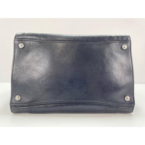 PRADA Shoulder Bag leather Navy WS33210