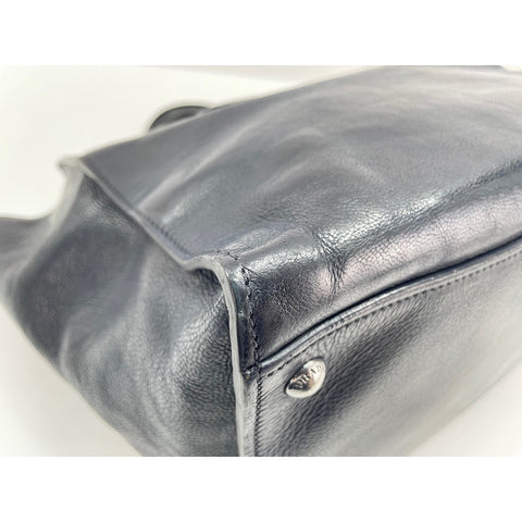PRADA Shoulder Bag leather Navy WS33210