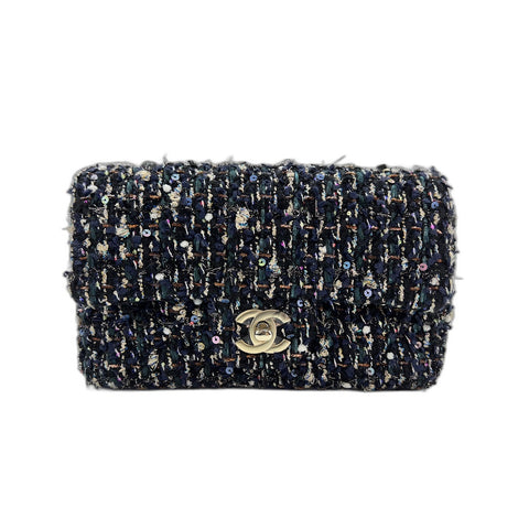 CHANEL Tweed Mini Matelassé Shoulder Bag tweed multicolor WS33214