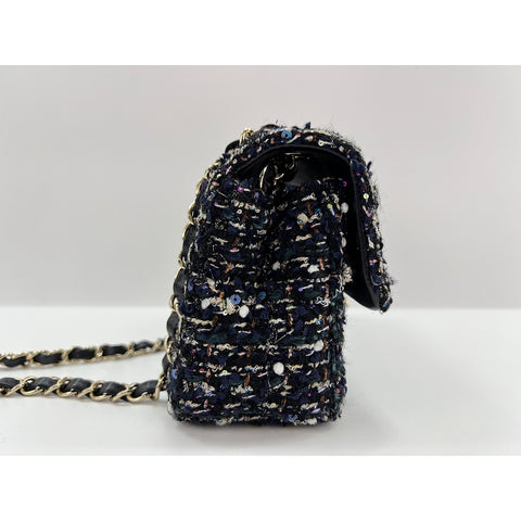 CHANEL Tweed Mini Matelassé Shoulder Bag tweed multicolor WS33214