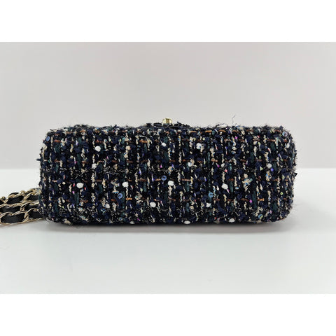 CHANEL Tweed Mini Matelassé Shoulder Bag tweed multicolor WS33214