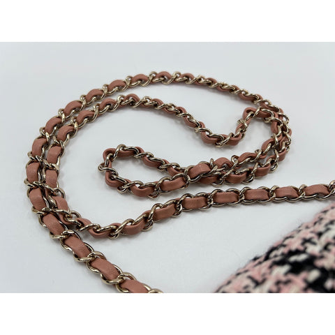 CHANEL Mini matrasse Shoulder Bag tweed pink WS33215