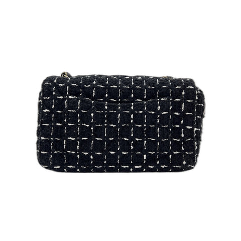 CHANEL Mini matrasse Shoulder Bag tweed black WS33216