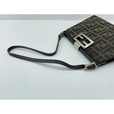 FENDI Shoulder Bag canvas Brown WS33218