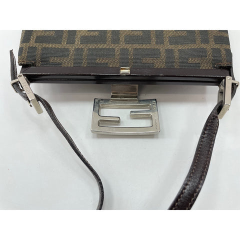 FENDI Shoulder Bag canvas Brown WS33218