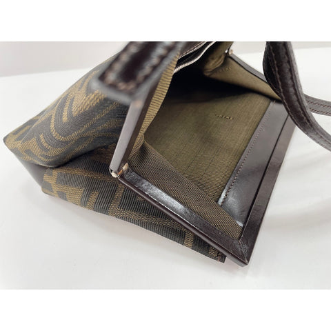 FENDI Shoulder Bag canvas Brown WS33218