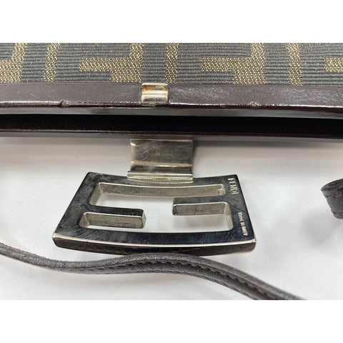 FENDI Shoulder Bag canvas Brown WS33218
