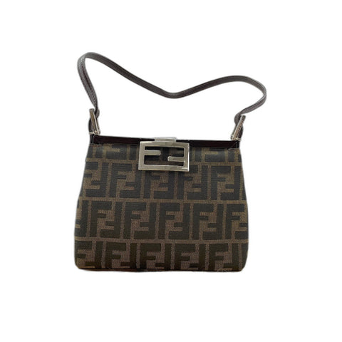 FENDI Shoulder Bag canvas Brown WS33218