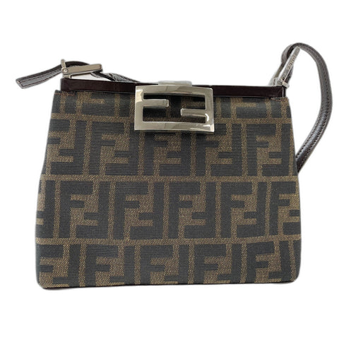 FENDI Shoulder Bag canvas Brown WS33218