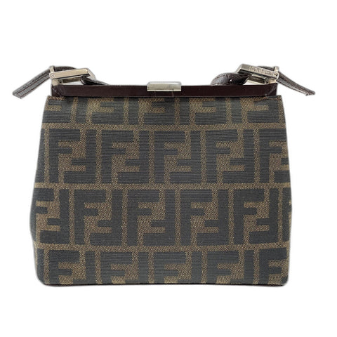 FENDI Shoulder Bag canvas Brown WS33218