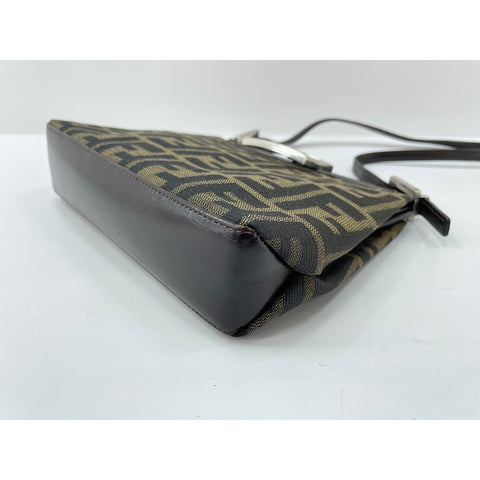 FENDI Shoulder Bag canvas Brown WS33218