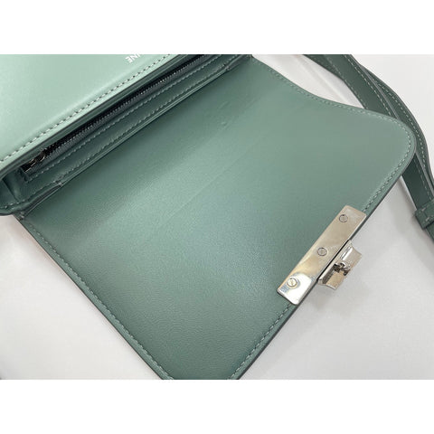 CELINE teen Shoulder Bag leather green WS33219