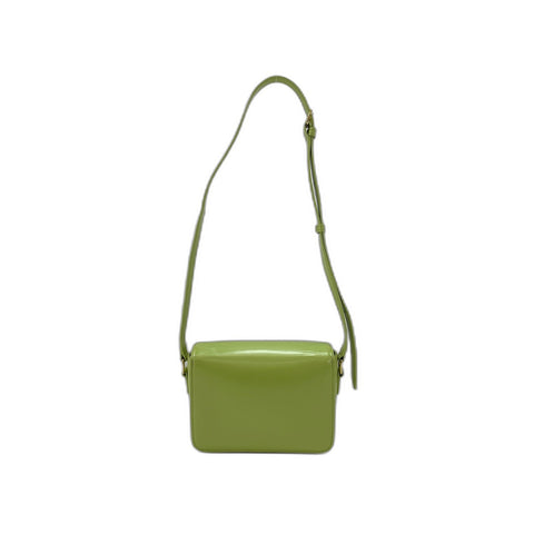 CELINE teen Shoulder Bag leather green WS33220