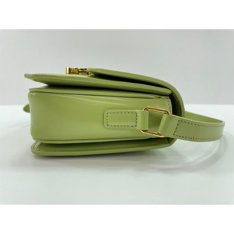 CELINE teen Shoulder Bag leather green WS33220