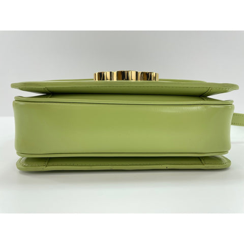CELINE teen Shoulder Bag leather green WS33220