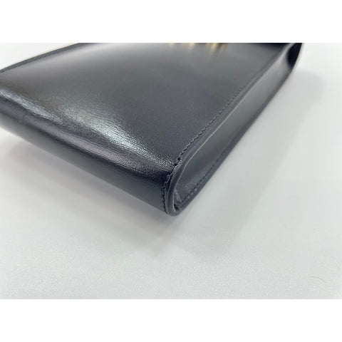 CELINE Shoulder Bag leather black WS33221