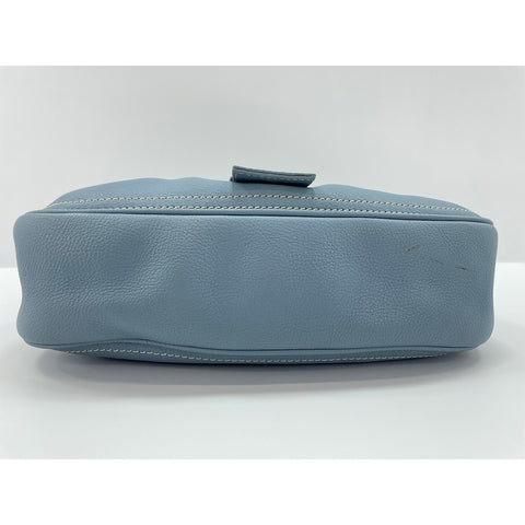 CELINE Shoulder Bag leather blue WS33222