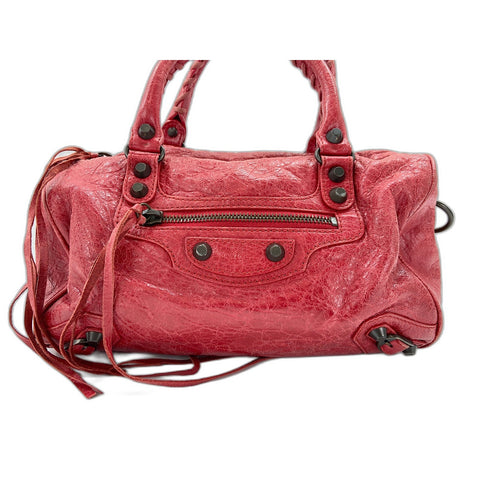 BALENCIAGA The city Shoulder Bag leather Red WS33224