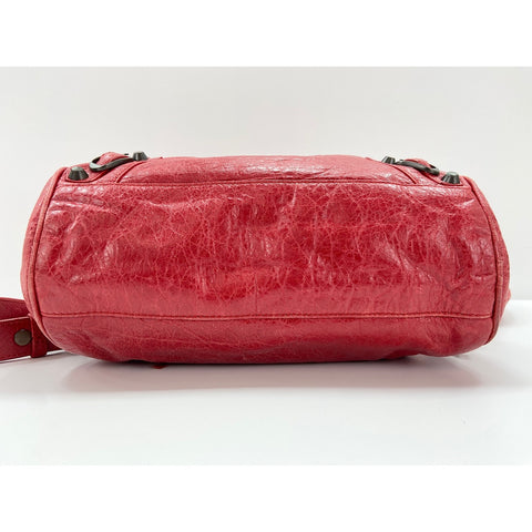 BALENCIAGA The city Shoulder Bag leather Red WS33224
