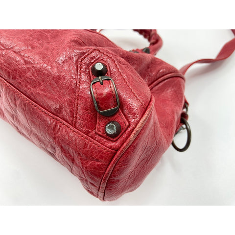 BALENCIAGA The city Shoulder Bag leather Red WS33224