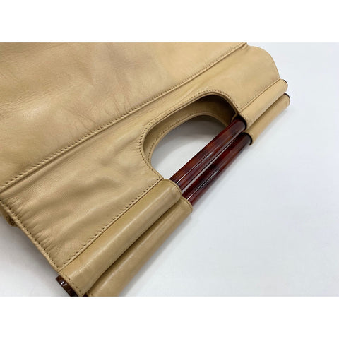 CHANEL Tote Bag lambskin beige WS33225