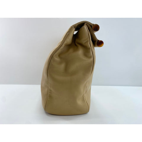 CHANEL Tote Bag lambskin beige WS33225