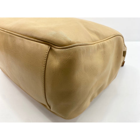 CHANEL Tote Bag lambskin beige WS33225
