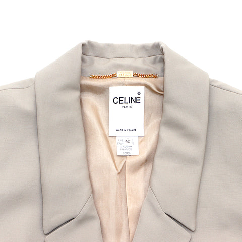 セリーヌ CELINE セットアップ ベージュxホワイト WS3323