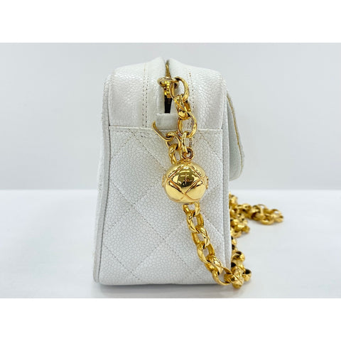 CHANEL Matrasse Shoulder Bag white WS33245