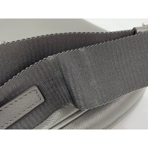 PRADA Shoulder Bag leather gray WS33249