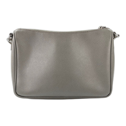 PRADA Shoulder Bag leather gray WS33249