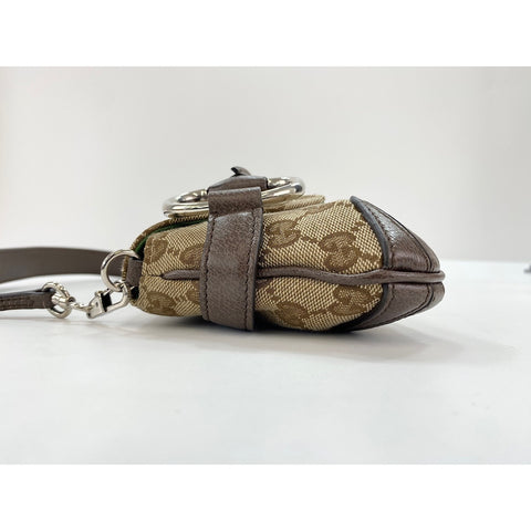 GUCCI Horsebit Handbag Brown WS33250