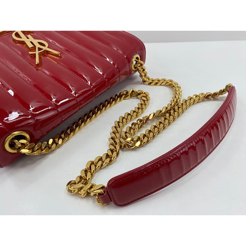 YVES SAINT LAURENT Viki Shoulder Bag enamel Red WS33251