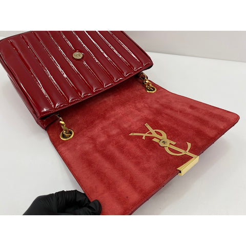 YVES SAINT LAURENT Viki Shoulder Bag enamel Red WS33251