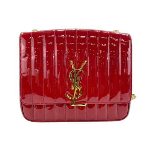 YVES SAINT LAURENT Viki Shoulder Bag enamel Red WS33251