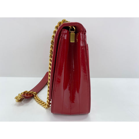 YVES SAINT LAURENT Viki Shoulder Bag enamel Red WS33251