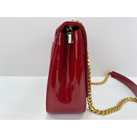 YVES SAINT LAURENT Viki Shoulder Bag enamel Red WS33251