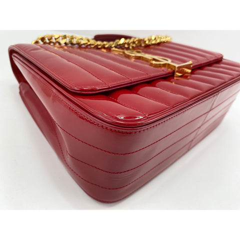 YVES SAINT LAURENT Viki Shoulder Bag enamel Red WS33251