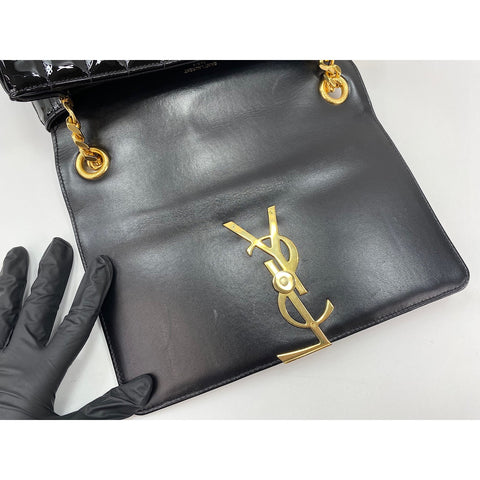 YVES SAINT LAURENT Viki Shoulder Bag enamel black WS33252