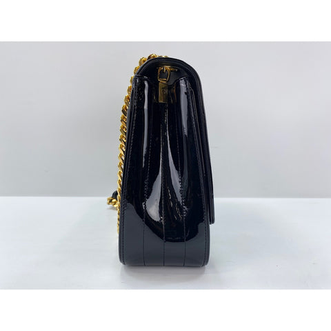 YVES SAINT LAURENT Viki Shoulder Bag enamel black WS33252