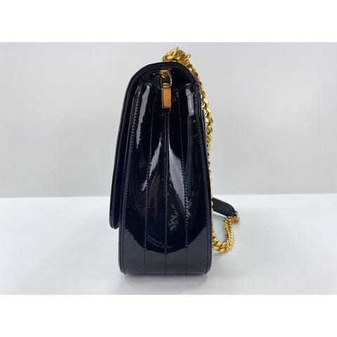 YVES SAINT LAURENT Viki Shoulder Bag enamel black WS33252