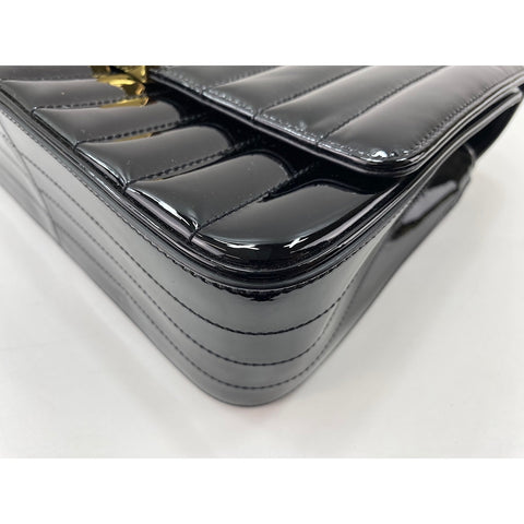 YVES SAINT LAURENT Viki Shoulder Bag enamel black WS33252
