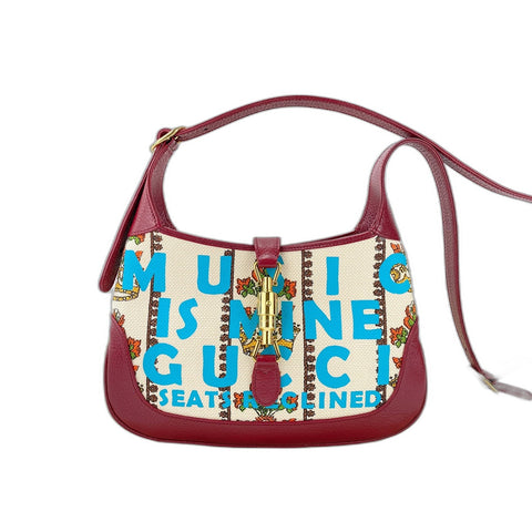 GUCCI Jackie 1961 Shoulder Bag canvas Red WS33255
