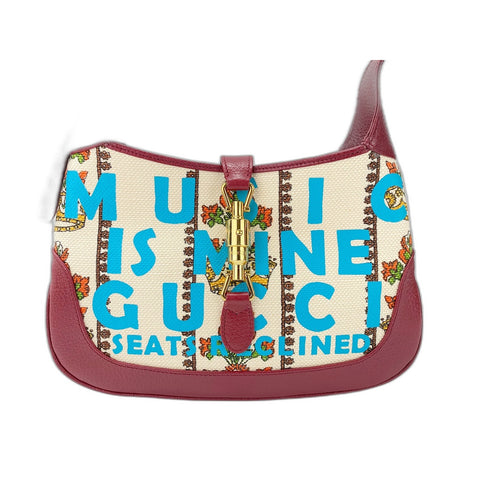 GUCCI Jackie 1961 Shoulder Bag canvas Red WS33255