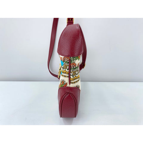 GUCCI Jackie 1961 Shoulder Bag canvas Red WS33255