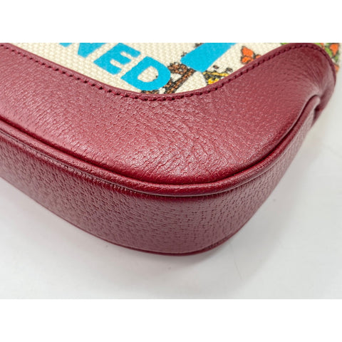 GUCCI Jackie 1961 Shoulder Bag canvas Red WS33255