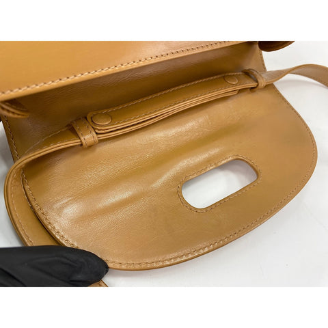 GUCCI Bamboo Shoulder Bag leather beige WS33256