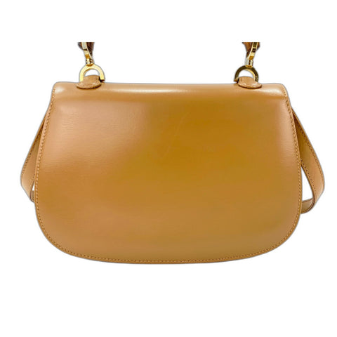 GUCCI Bamboo Shoulder Bag leather beige WS33256