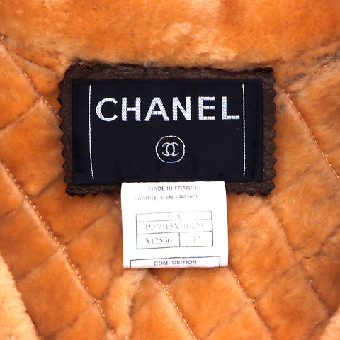 Chanel Chanel Coat Brown WS3325