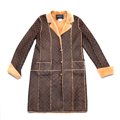 Chanel Chanel Coat Brown WS3325